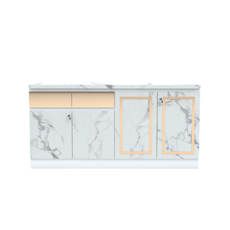 ตู้เตี้ย WISDOM DESIGN FURNITURE รุ่น GCS-161 160 ซม. สีขาว/ซอฟท์มาร์เบิ้ล